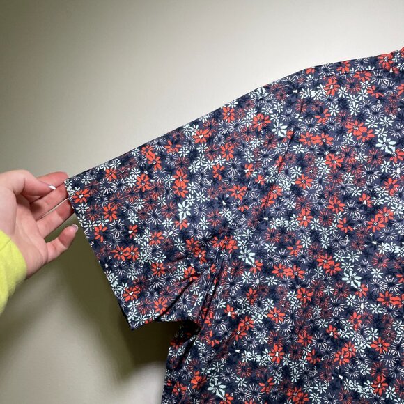 Meb's XL Goodfellow & Co. Slim Fit Floral Print Short Sleeve Button Down Shirt - Picture 4 of 5